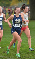 Sophomore Alexa Aragon followed her father's footsteps as a competitive runner at Notre Dame, running for her dad's old coach Joe Piane - who also happens to be her godfather.