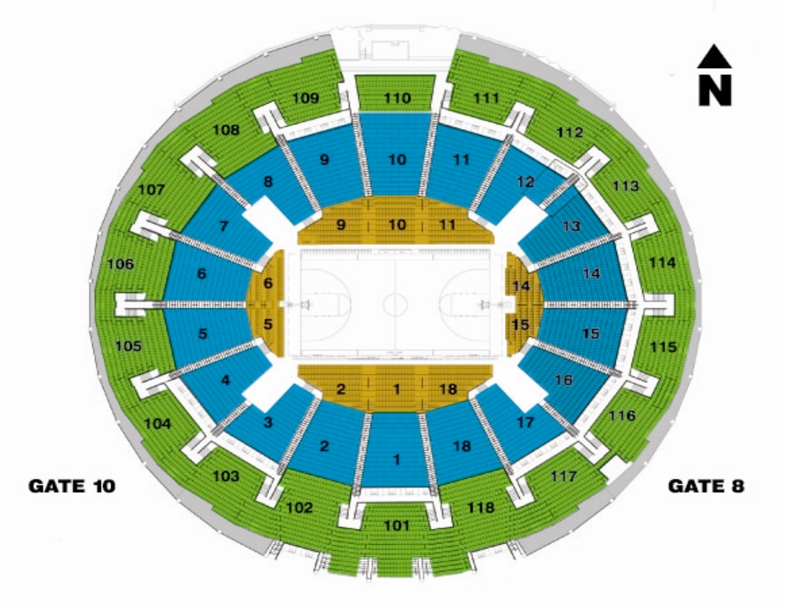 Notre Dame Athletics The Fighting Irish Purcell Pavilion Seating