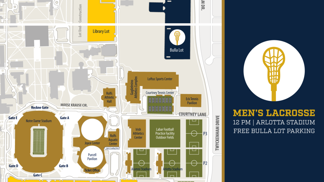 Parking Advisory for Saturday May 7th Notre Dame Fighting Irish